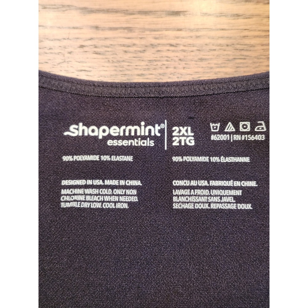 NWT‎ Shapermint Essentials All Day Every Day Scoop Neck Cami 2XL Black Shapewear - Picture 2 of 8